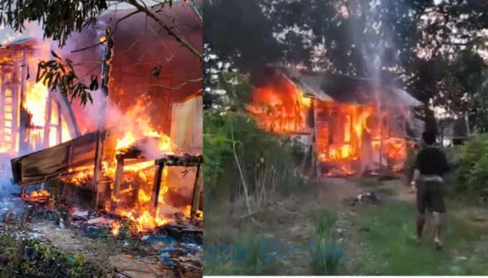 Rumah Warga Kamper Ujung Buntok Terbakar Jelang Berbuka Puasa